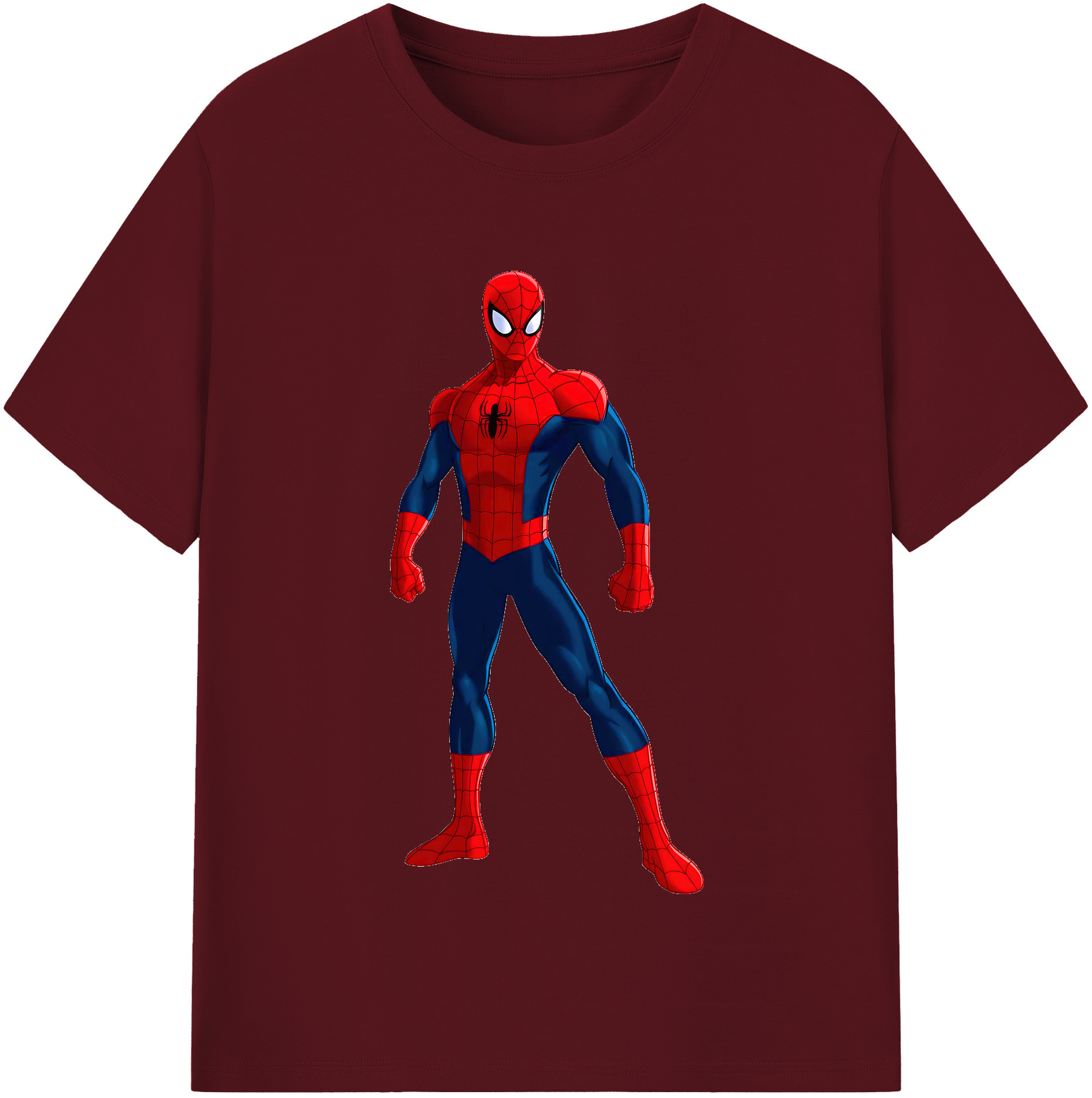 （画像用） Spider Man スパイダーマン 綿100％半袖Tシャツ（フロントプリント）